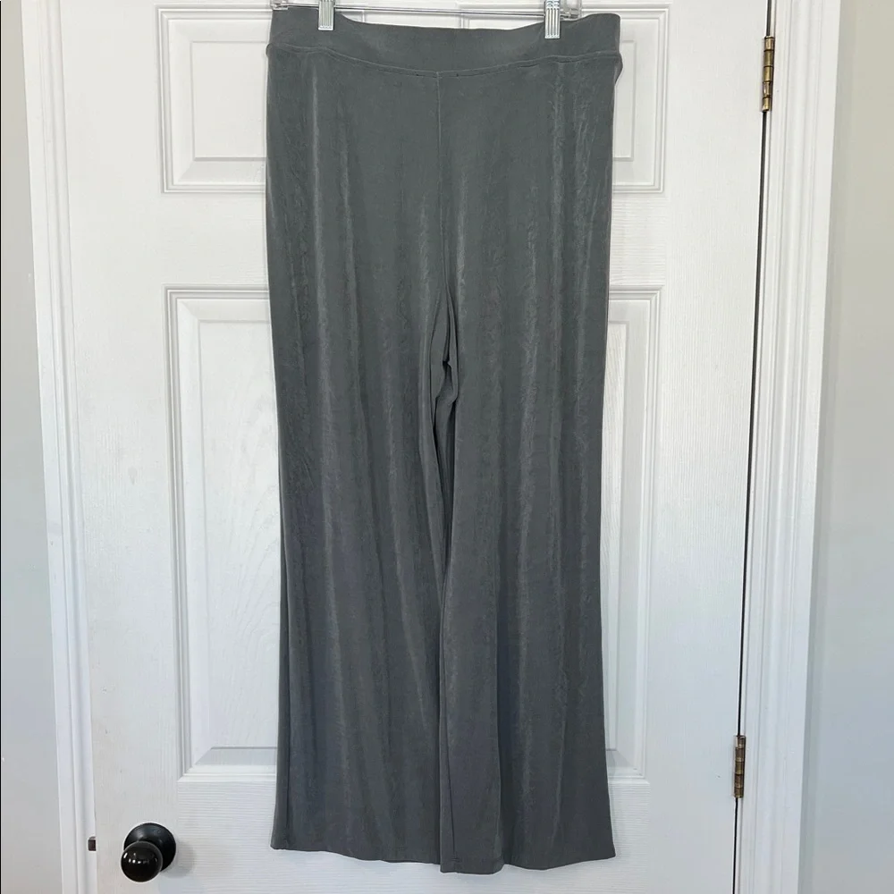 NWT - Kim & Co Gray Wide Leg Pants - Picture 4 of 4